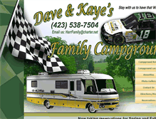 Tablet Screenshot of davesfamilycamping.net